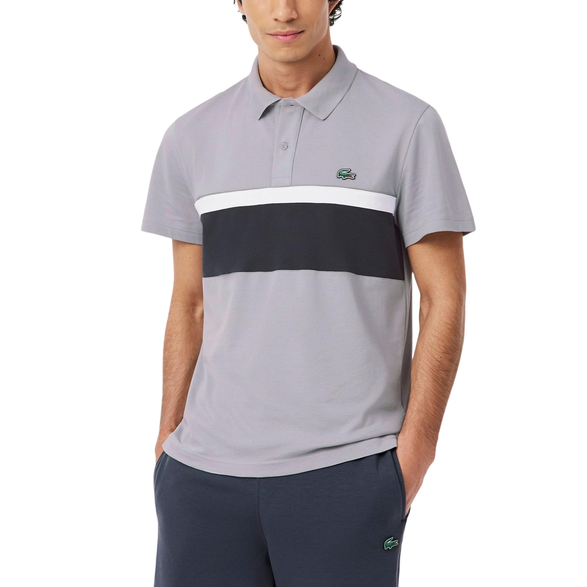 Men's Regular Fit Cotton Colorblock Polo Shirt