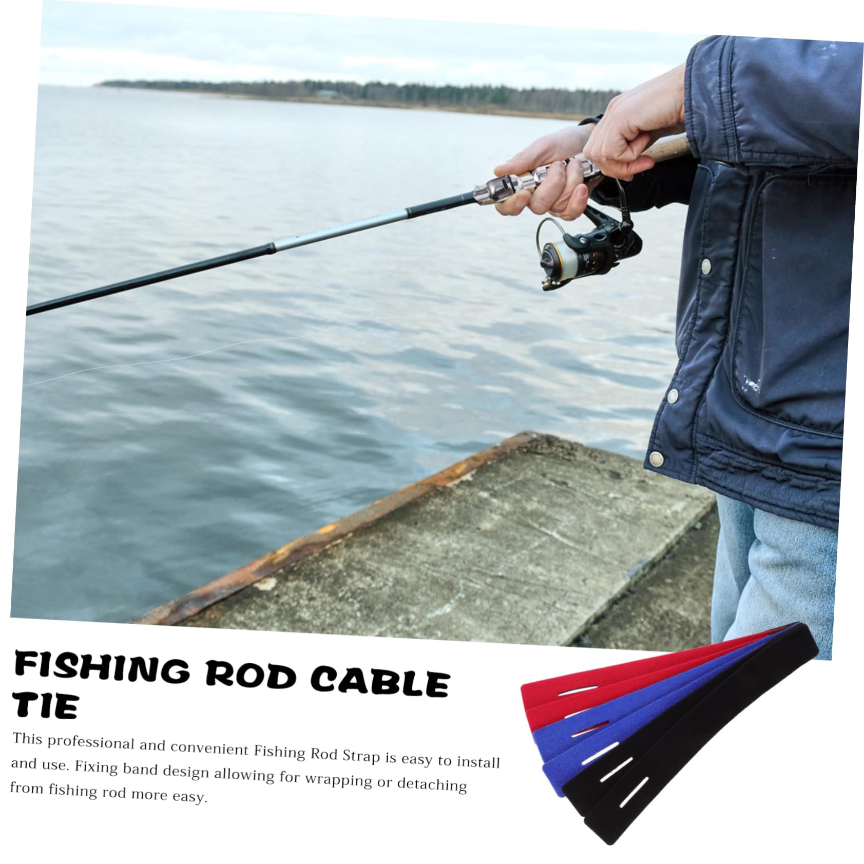 BESPORTBLE 3sets Fishing Rod Carrying Strap Shoulder Strap Fishing Pole Carrier 6pcs*3