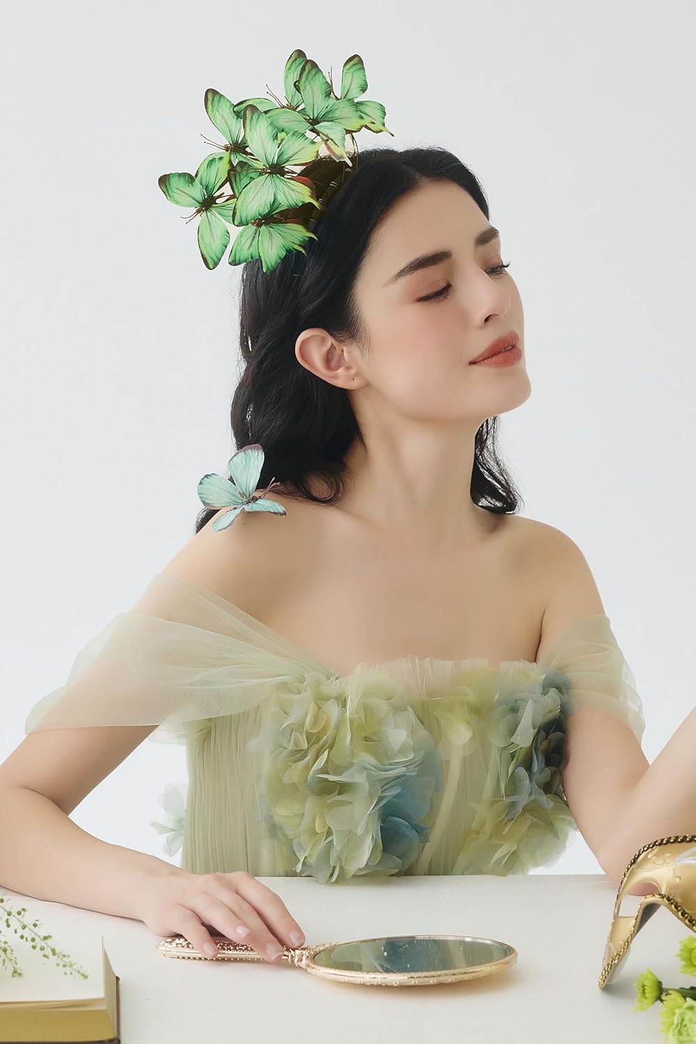 Coucoland Butterfly Headband for Women - Fascinators Hat Monarch Butterfly Tea Party Kentucky Halloween Costume Headpiece - Image 3