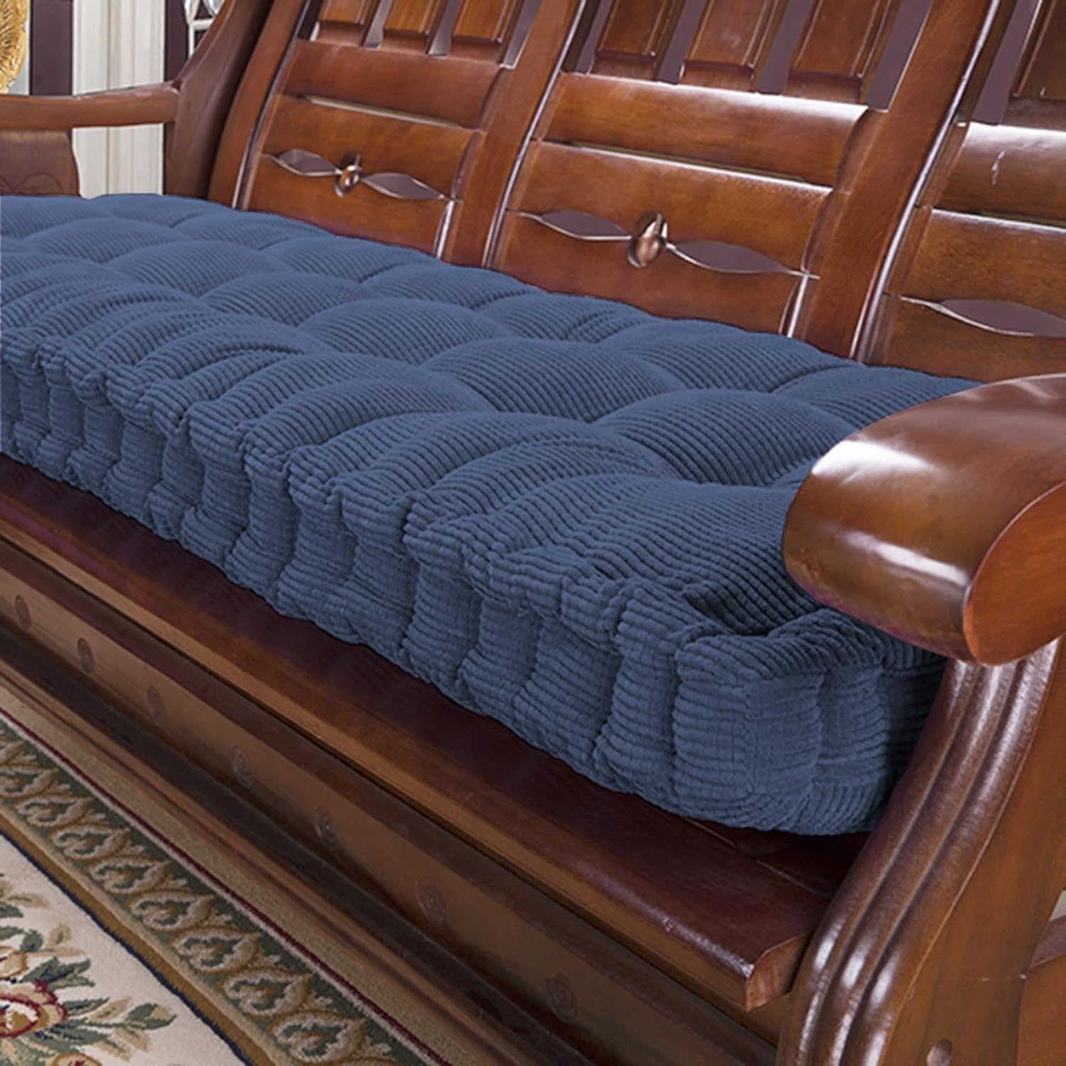 Bench Cushion Soft Thickened Bench Cushions for Indoor Furniture, Outdoor/Indoor Bench Seat Cushion，Multi-Scene Use (Color : #3, Size : 50x55cm/19x21in)