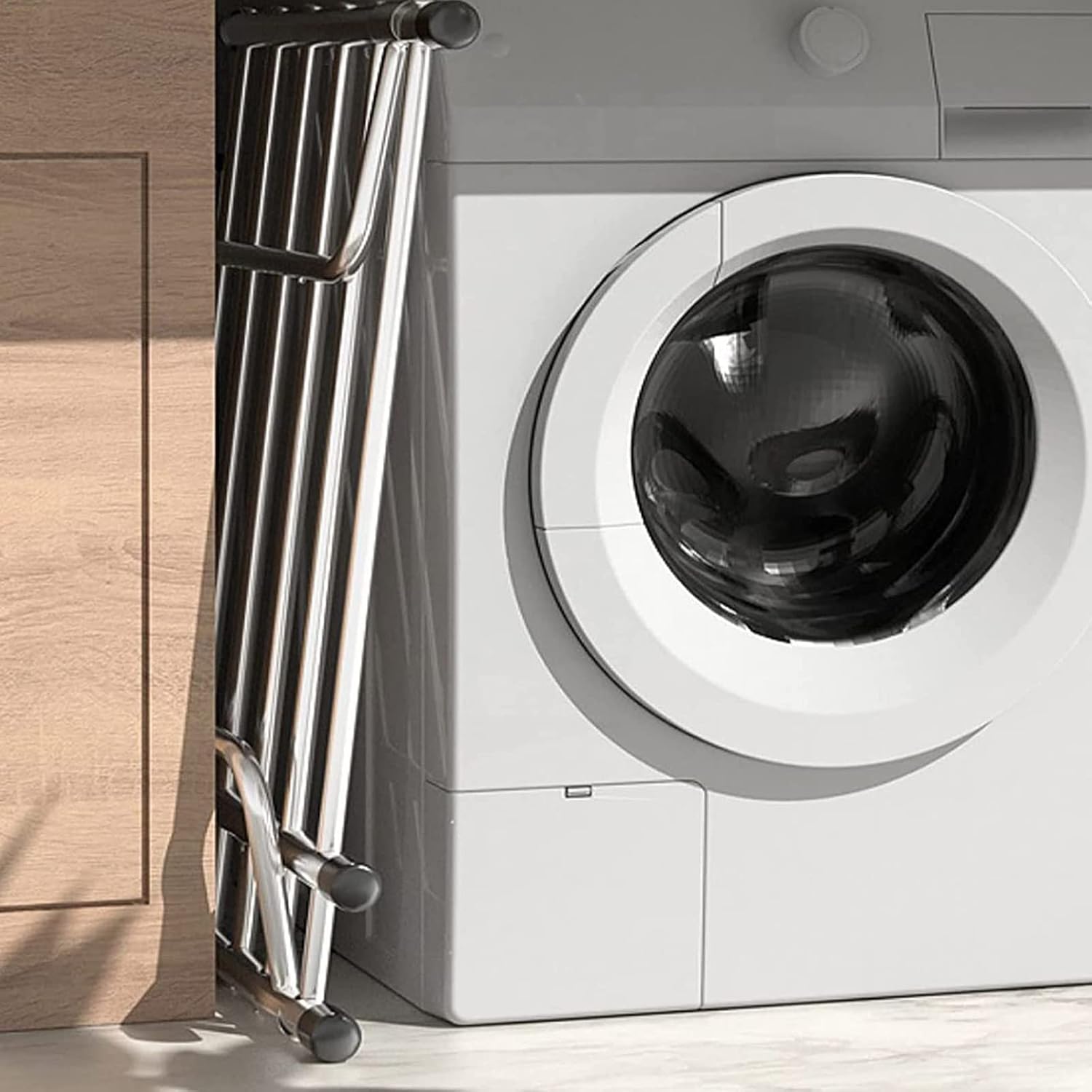 Clothes Horse Clothes Airer Folding Retractable Collapsible Drying Rack,Balcony Drying Rack Shoe Rack,Stainless Steel Laundry Drying Rack for Indoor Outdoor and The Balco,Silver 87 160cm