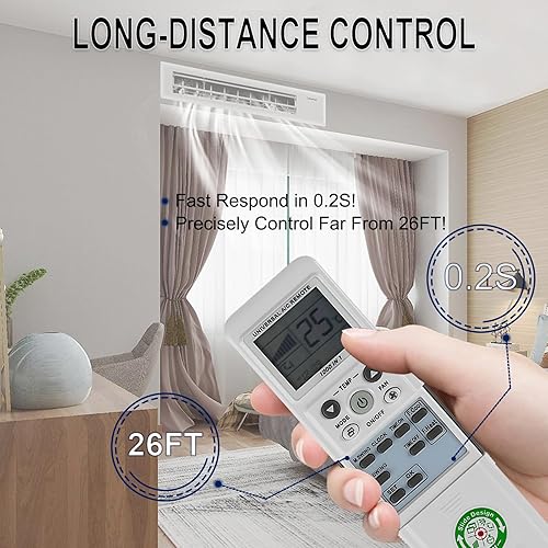 Miniatura 4 de K-1038E Control remoto universal de aire acondicionado para LG, Midea, Fujitsu, Panasonic, Samsung Air Condition, 1000 en 1 controlador de A/C para