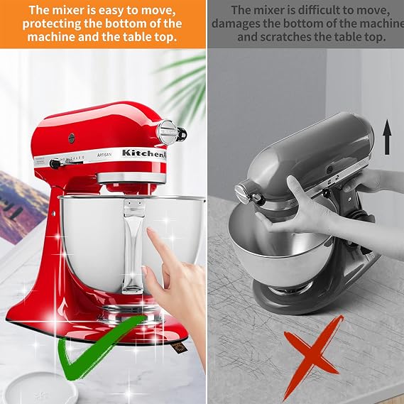 Sliding Mat for Kitchenaid Stand Mixer Slider Mat with Bendable Cord Organizers for Kitchen aid 5-8 Qt Appliances Coffee Air Fryer Slider Mat