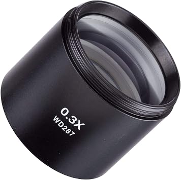 PAF03 0.3X Barlow Lens for Stereo/Industrial Microscopes 48mm Suitable for PA-1F PA -2F PA -3F PA -5F PA -7F PA -8F PA -9F Series