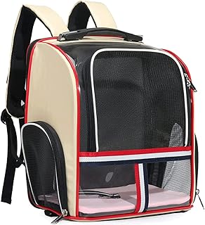 OLOTU Pet Backpack Breathable Mesh Cat Backpack, Expandable Cat Carrier for Walking Travel Hiking Camping, Expandable Dog Backpack Carrier Spacious