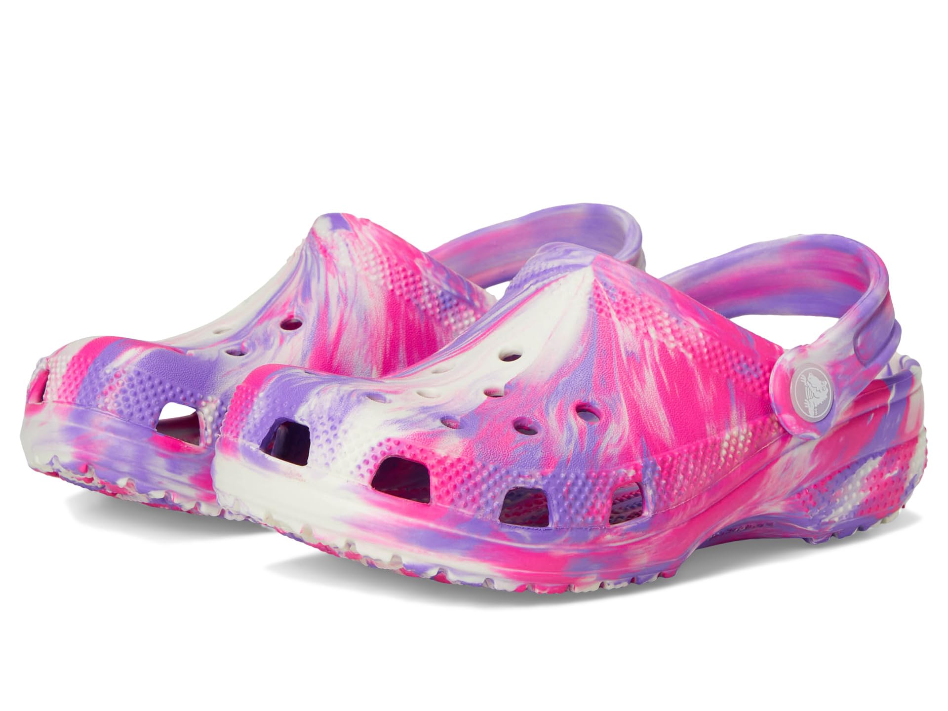 Crocs Unisex-Child Classic Glow in The Dark Clogs (Little Big Kid), Pink Crush/Multi Glow in the Dark, 1 US Little Kid