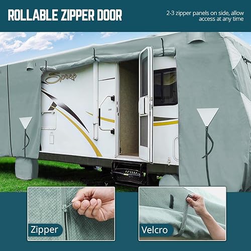 Miniatura 6 de KING BIRD Cubierta mejorada de clase A para autocaravana, panel superior extra grueso de 5 capas, anti-UV, cubierta duradera para caravanas, se