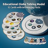 Vista 5 de Science Can Openable Globe for Kids, 8 Inch Interactive Globe Talking Model with Knowledge & Quiz Mode, Bilingual Stem Toys for Kids Age 8-13
