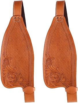 Horse Western Leather Hand Tooled Replacement Saddle Fenders 5201