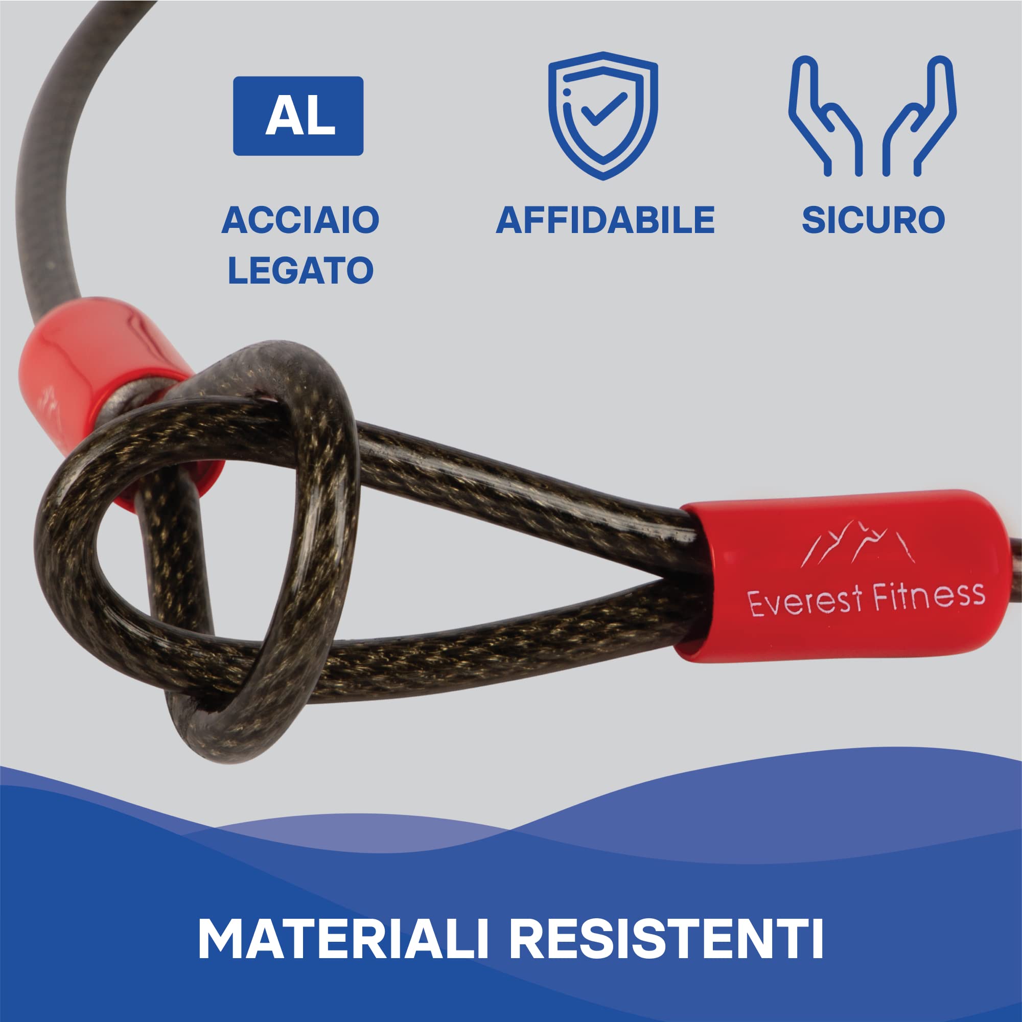 Cavo Acciaio Antifurto 10mm X 2m Con Occhielli - Per Bici, Moto E Oggetti Da Esterno - Foto 10