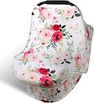 Rquite Car Seat Cover Baby, Carseat Covers Baby Boy, Minky Infant Car Seat Cover Winter, Peekaboo Opening Car Seat Canopy, Multi-use Baby Carrier, Stroller, Nursing Cover, Minky Blanket, Dinosaur