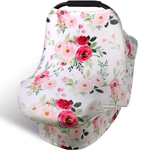 Cubierta para lactancia. Funda para asiento de auto para bebés. Toldo para asiento de auto para bebé. Elástica, suave, permite el paso del aire,