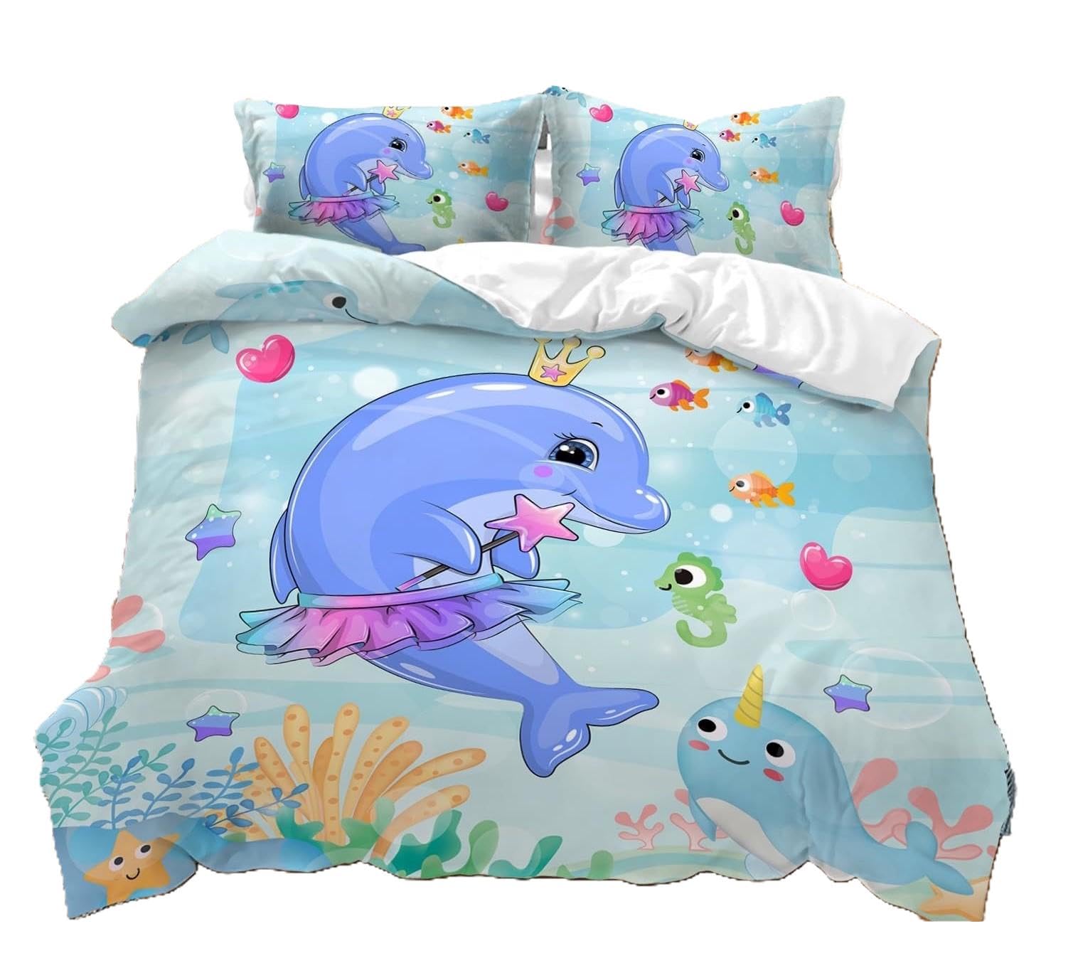 Housse de couette Dauphin Double pour transformer votre chambre en un havre marin