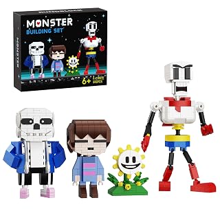 Action Figures Building Set 4 in 1, Horror Game Blue and Red Skull Anime Character Building Toys Kit, Compatible with Lego, Present for Boys Grils Kids Age 6+ (592 PCS) - Amazon product rated Grade A