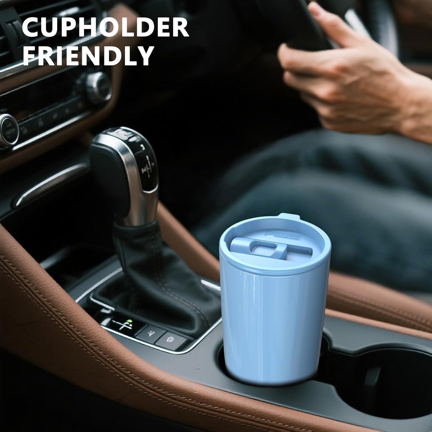 TILUCK 20 oz Tumbler with Lid, Vacuum Insulated Stainless Steel Coffee Mug, Double-Walled Travel Tumbler for Hot and Cold Drinks(GlitterBlue, 20oz) - Image 4