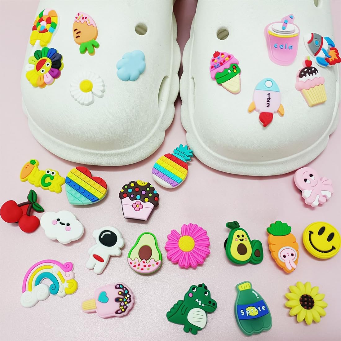 JEYORZY 30 Piezas Shoe Charms, Accesorios Decorativos para Zapatos, Pins para Regalos de Niños Fiesta Cumpleaños