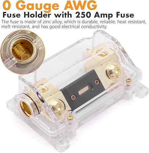 Miniatura 8 de Amplificador de coche de calibre 10, kit de cable de tierra de potencia, cable automotriz, kit de actualización de 3 grandes, kit de cableado de