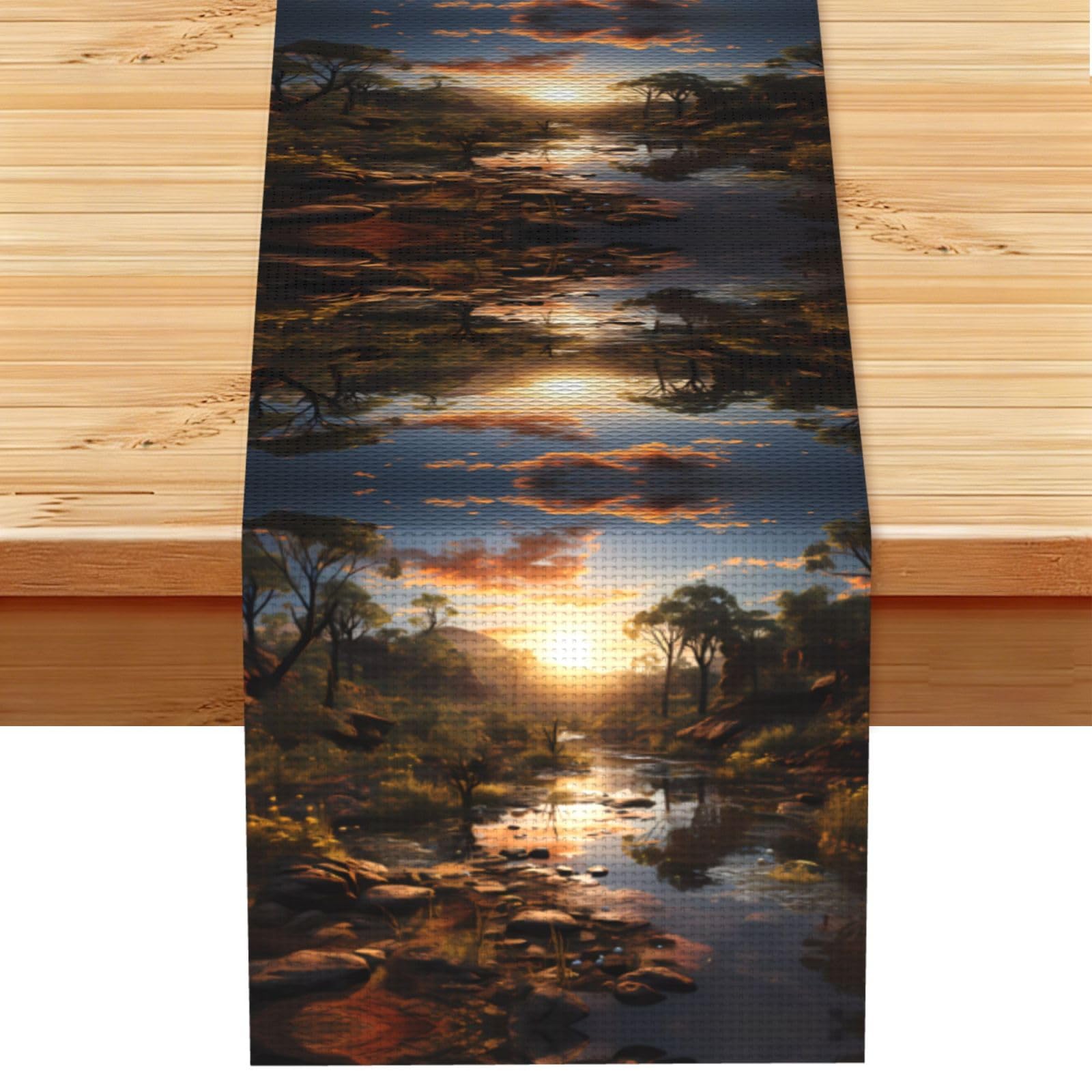 Australian Scenery Linen Feel Table Runner Wedding Party Home Decoration