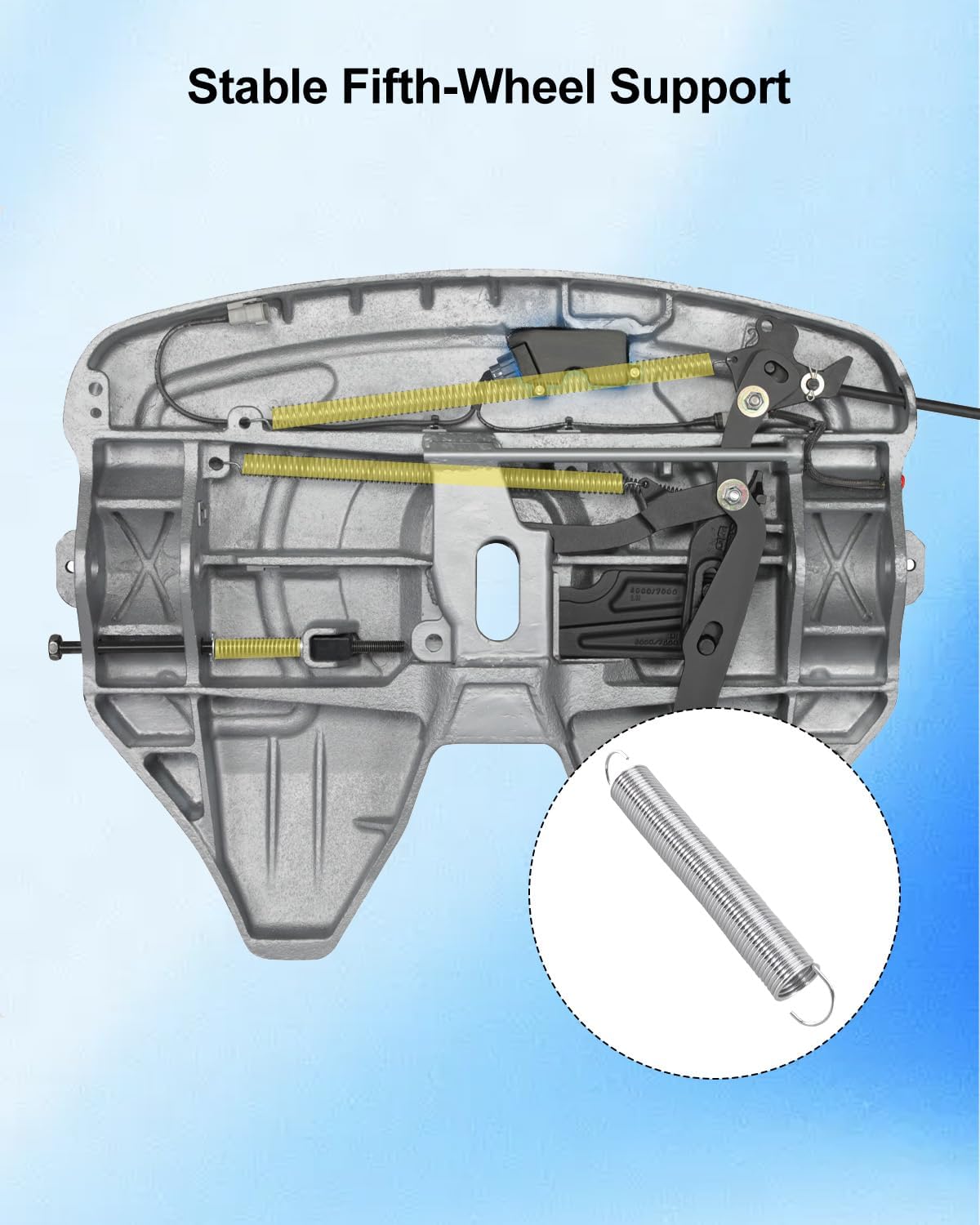 Fifth Wheel Spring Kit Fit for Fontaine No Slack NT 6000 7000 7000CC Replace 1-KP181 1-KP183 1-KP190 KIT-SPRING KITSPRING