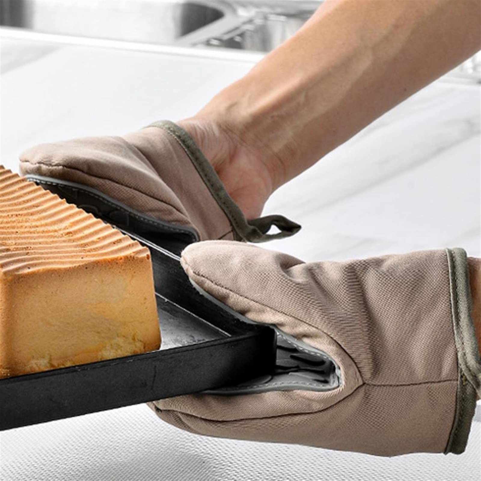 Gants isolants Pratiques for la Protection des Mains, Gants de Cuisson en Coton, Texture Transparente for de Boulangerie
