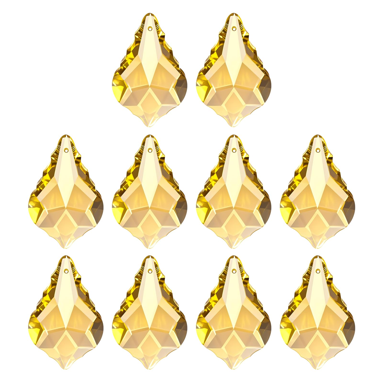 Prismes de lustre en cristal K9 jaune pour illuminer votre décoration de mariage et de maison