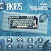 rk royal kludge r75 mechanical keyboard wireless 75% gasket gaming keyboard 75% tkl with button qwertz rgb bluetooth / 2.4g / usb-c pbt keycaps sqmsk / via hot swap linear creamy switches