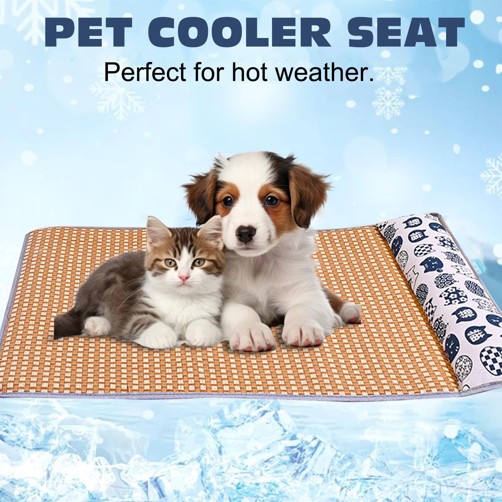 BSITSSS Dog Cooling Matwith Pillow, Durable Cooling Matfor Dogs, CatCooling Mat Scratch Resistant - Image 4
