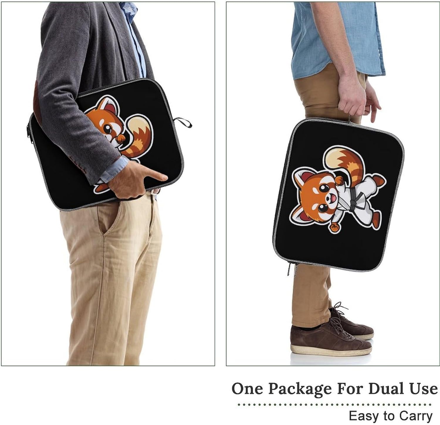 Karate Red Panda Funny Laptop Case Sleeve Shockproof Computer Protective Briefcase 13-14 Inch image 3