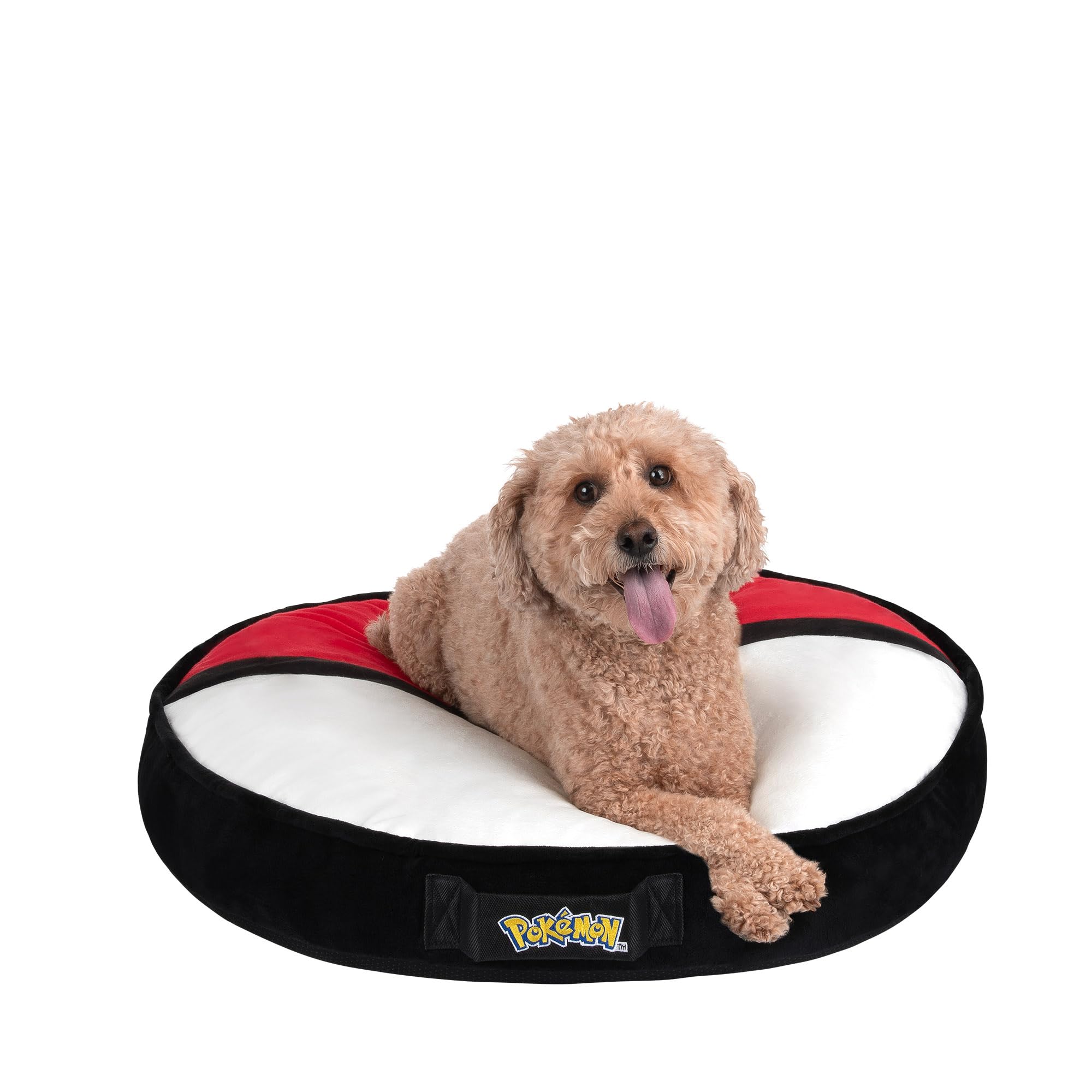 Pokémon Pokéball Tierkissen JPT0750-76 cm großes Tierbett mit abnehmbarem, maschinenwaschbarem Bezug und strukturierter Unterseite (Größe L)