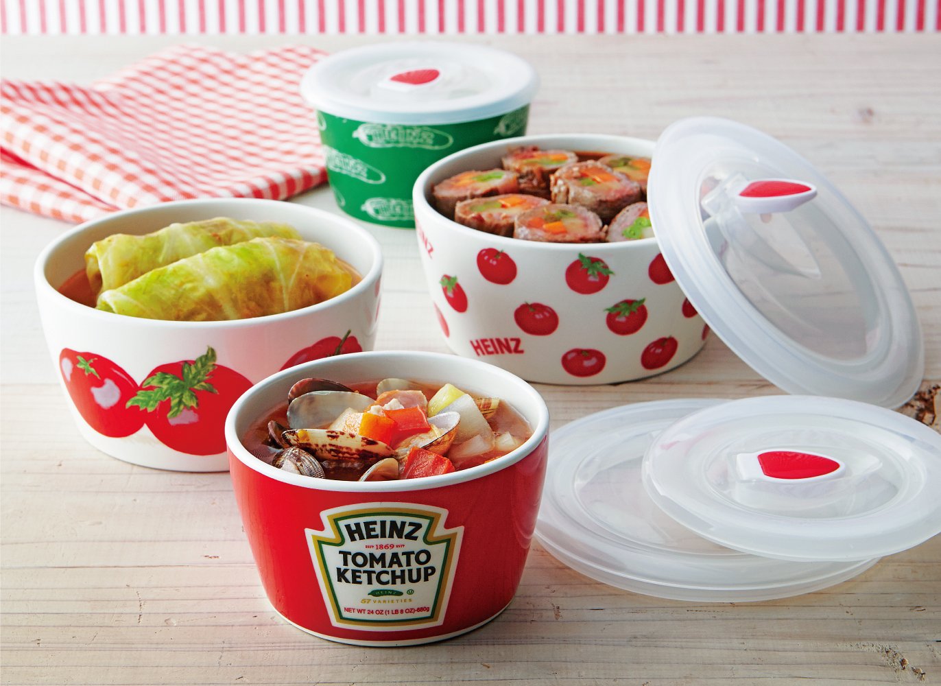 Amazon.co.jp: maebata Heinz ハインツ マルチレンジボウル4点