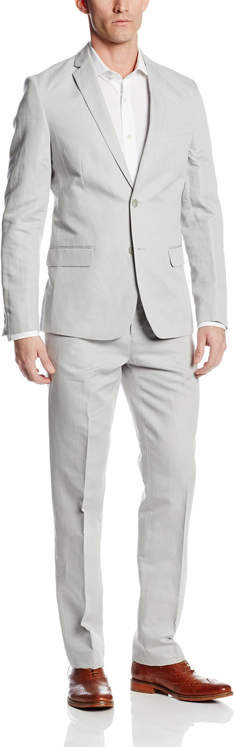 Calvin Klein Men's Linen Cotton Herringbone Jacket