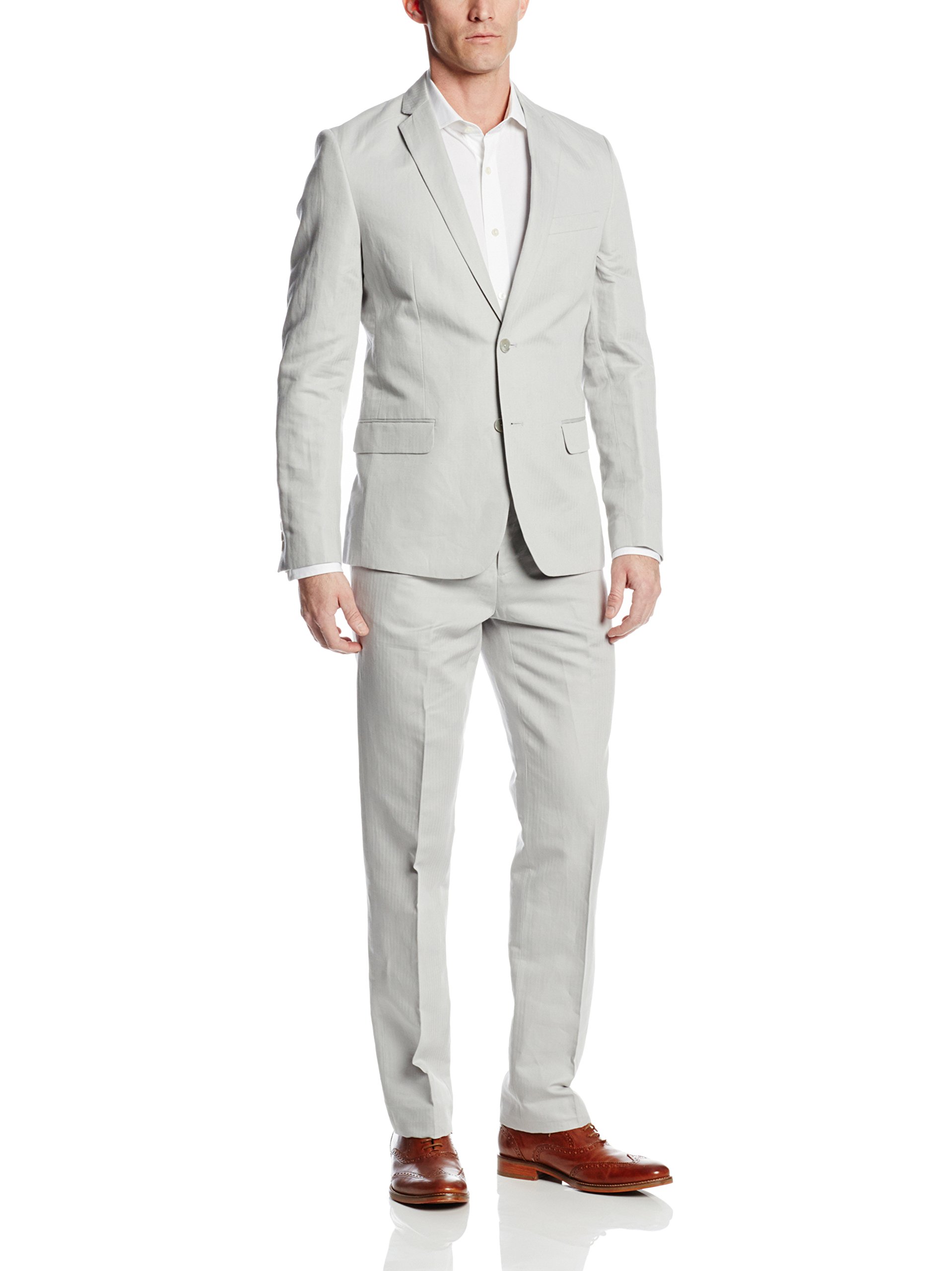 Calvin Klein Men's Linen Cotton Herringbone Jacket