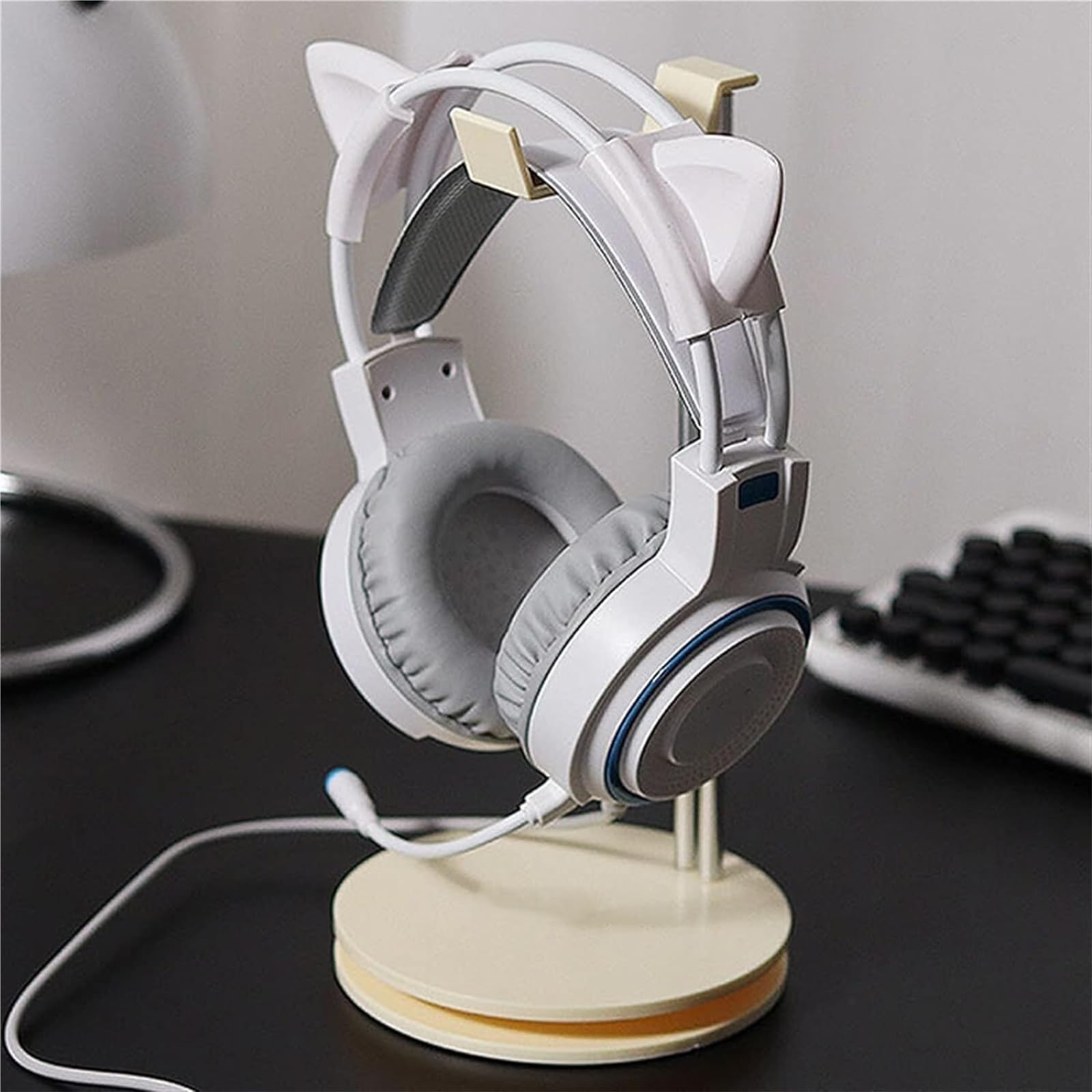 Supporto per Cuffie, Supporto for Cuffie da scrivania in Lega di Alluminio + ABS, Supporto for for PC sopra l'orecchio