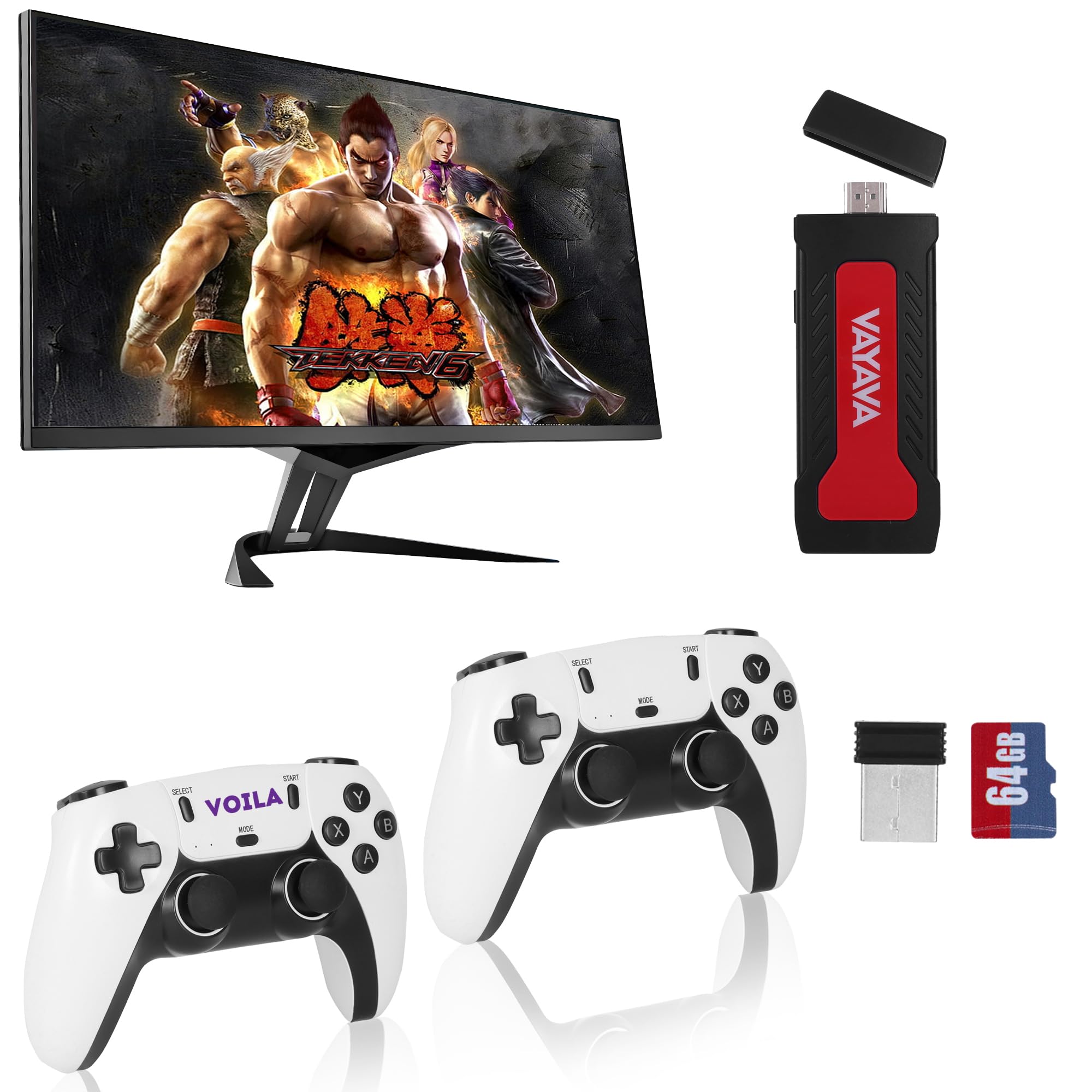 VOILA GD30 Retro Game Console -128GB, Plug & Play Video Game Console, 35,000+ Built-in 2D/3D Games, Wireless Controllers, HDMI Output - CE, ROHS & BIS Certified 3