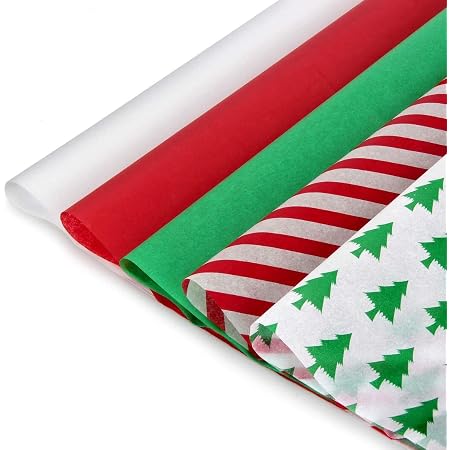 Amazon Com Hallmark Tissue Paper For Gift Wrapping 100 Sheets Red And Green For Gift Bags Christmas Presents Holiday Crafts And More Everything Else