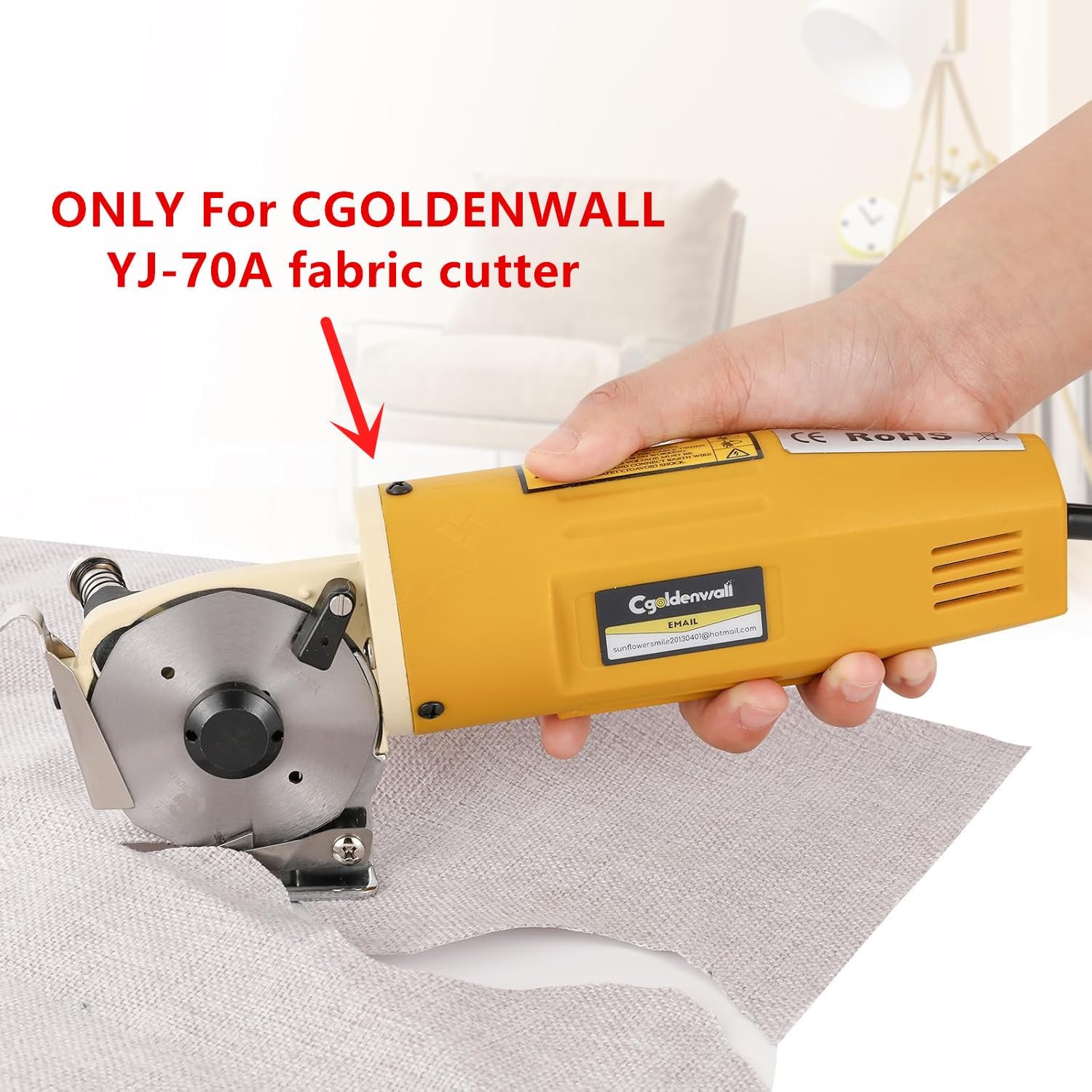 CGOLDENWALL 1 Pc High speed steel Blade 70mm/2.75inch Diameter Rotary cutter blades for YJ-70A Electric Rotary Fabric Cutter Cloth Carpet Cutter