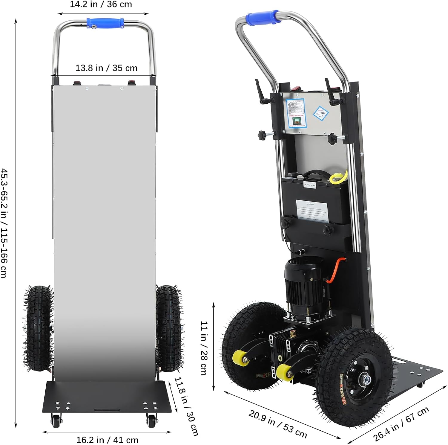 1200W Electric Stair Climbing, 900LBS Stair Climbing Cart with Screw Pack & Wrench, Folding Stair Climber Hand Truck for Stairs, Heavy Duty Stair Climber for Moving Furniture