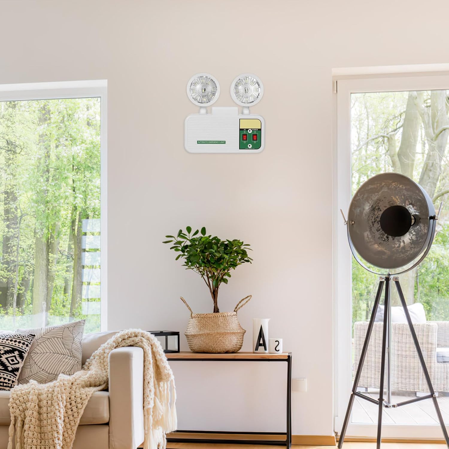 Angoily Emergency Light High Brightness Led Beads Easy to Install Power Failure Exit Light for Hallways and Stairways Emergency Lighting for Home and Business Use