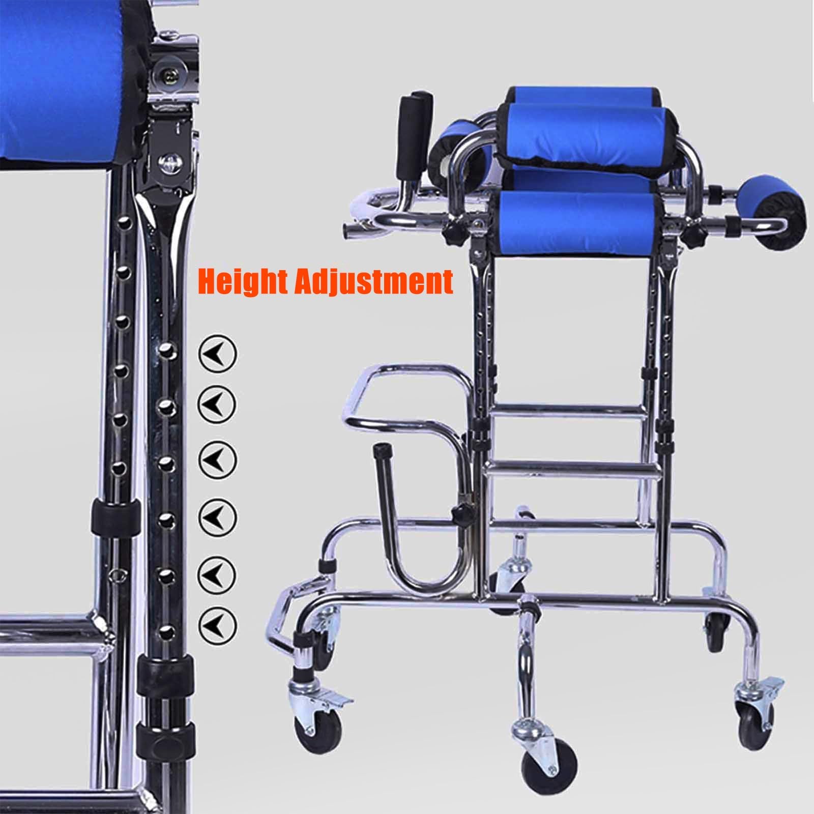Pomoce do chodzenia dla osób niepełnosprawnych Aluminiowy rollator z regulacją wysokości dla dzieci i dorosłych Przenośny sprzęt do chodzenia dla osób z porażeniem mózgowym Lekki rollator z sie