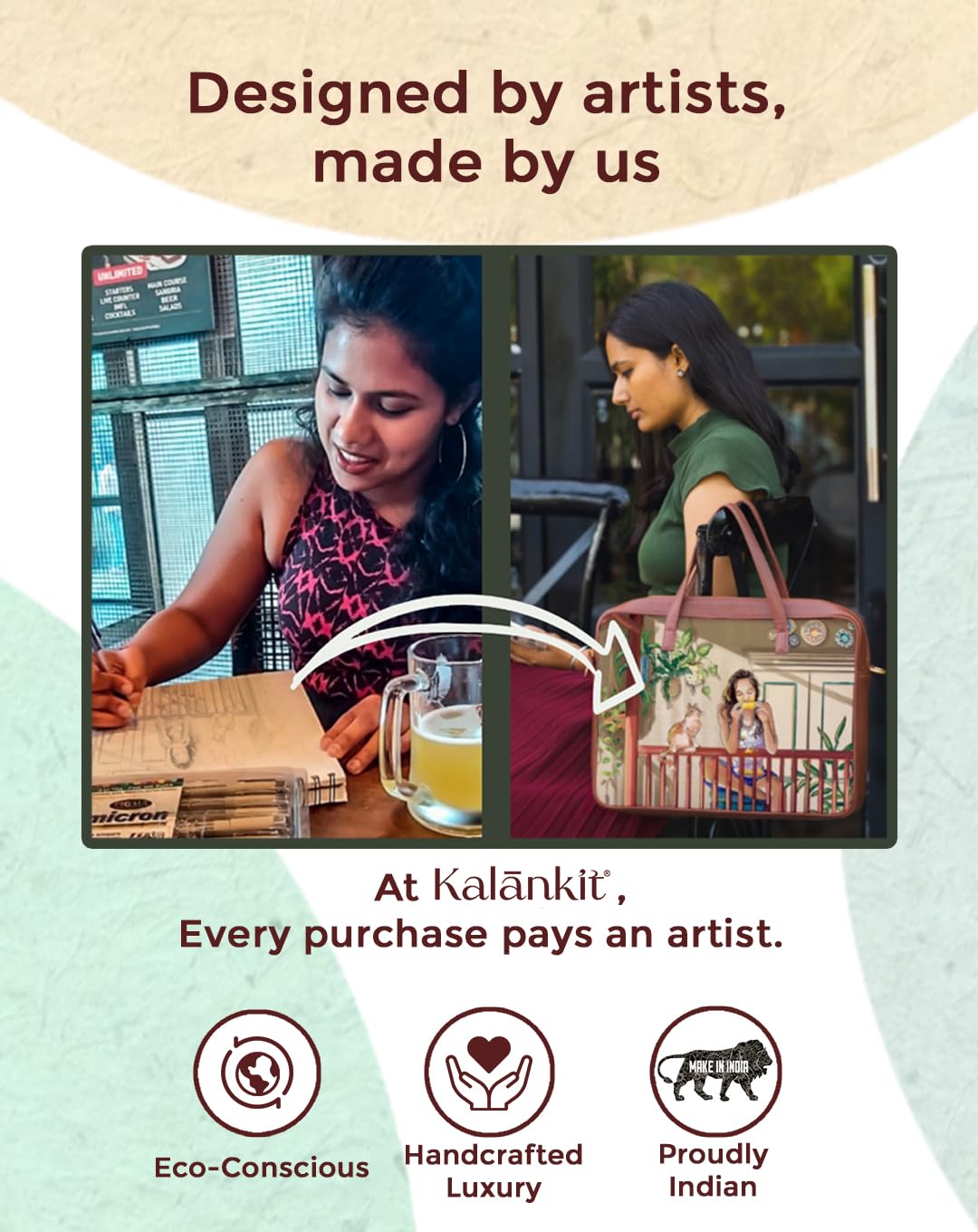 Kalankit Trifold Sunglass Cases Combo With Rakhi and Roli | Trifold Spectacle Box with Tilak Set | Vegan Leather | Rakhi Gift Hamper for Brother | Rakshabandhan Gift for Bhai | Astral Voyage - Image 7 thumbnail