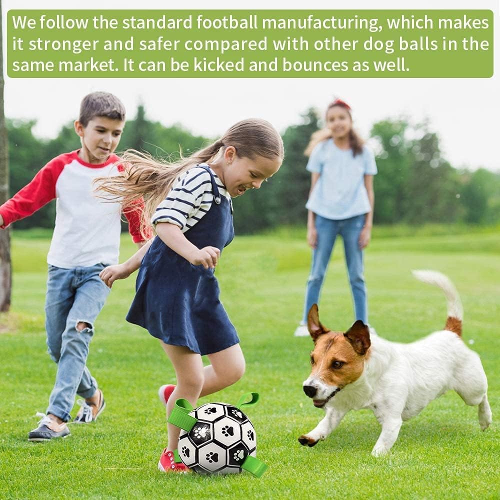 Pet Supplies : Dog Toys Soccer Ball with Grab Tabs, Interactive Dog Toys for Tug of War, Puppy Birthday Gifts, Dog Tug Toy, Dog Water Toy, Durable Dog Balls for Small & Medium Dogs（6 Inch） : 