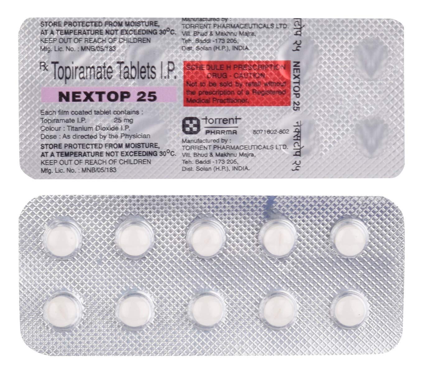 Nextop 25 - Strip of 10 Tablets