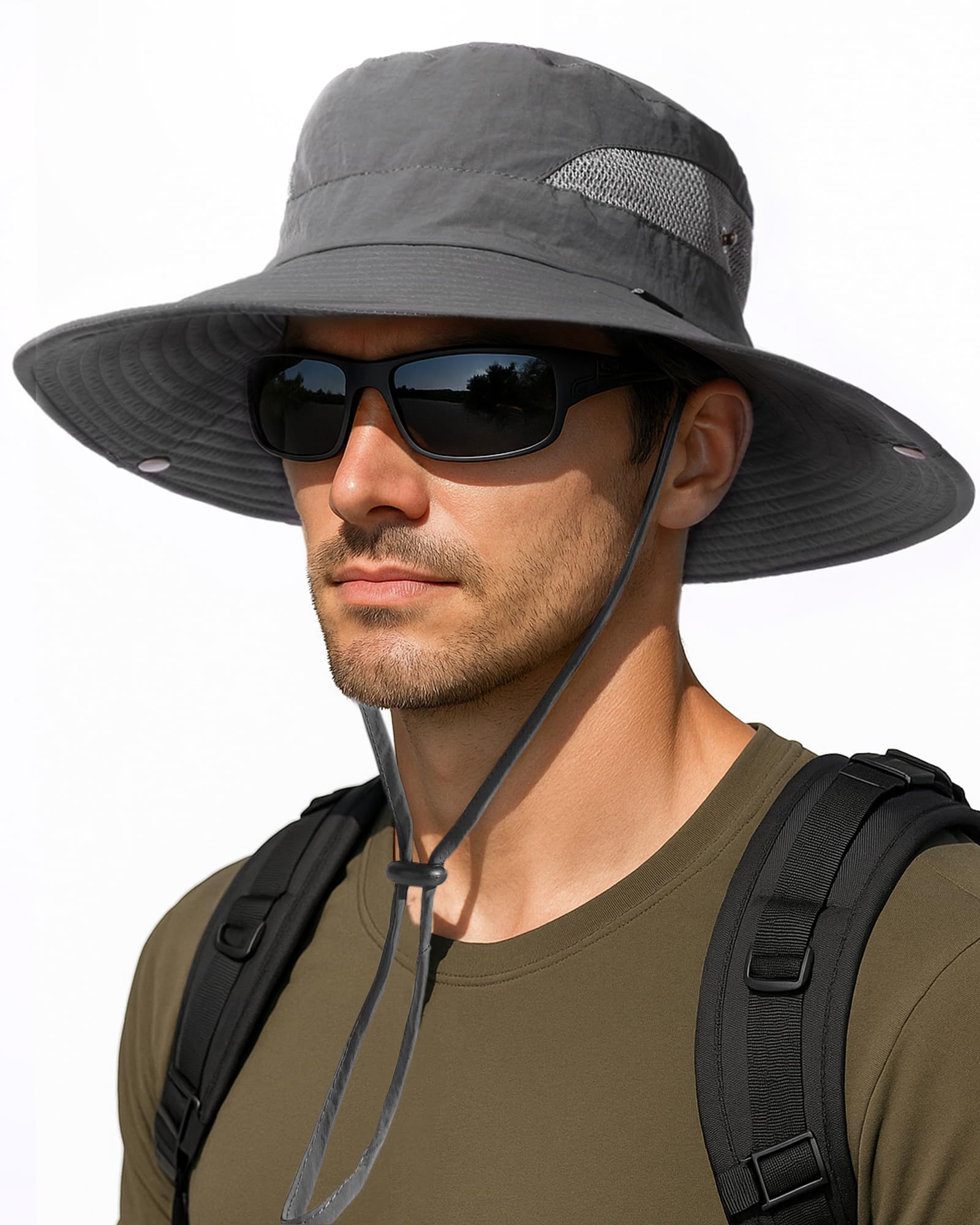 FURTALK Mens Bucket Sun Hat UPF 80 Wide Brim Hiking Fishing Beach Outdoor Hats