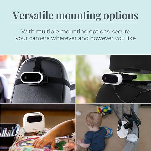 Miniatura 4 de Tiny Traveler Monitor de bebé Cámara portátil para automóvil con cámara adicional y kit de viaje, visión nocturna HD 720p pantalla táctil de 5