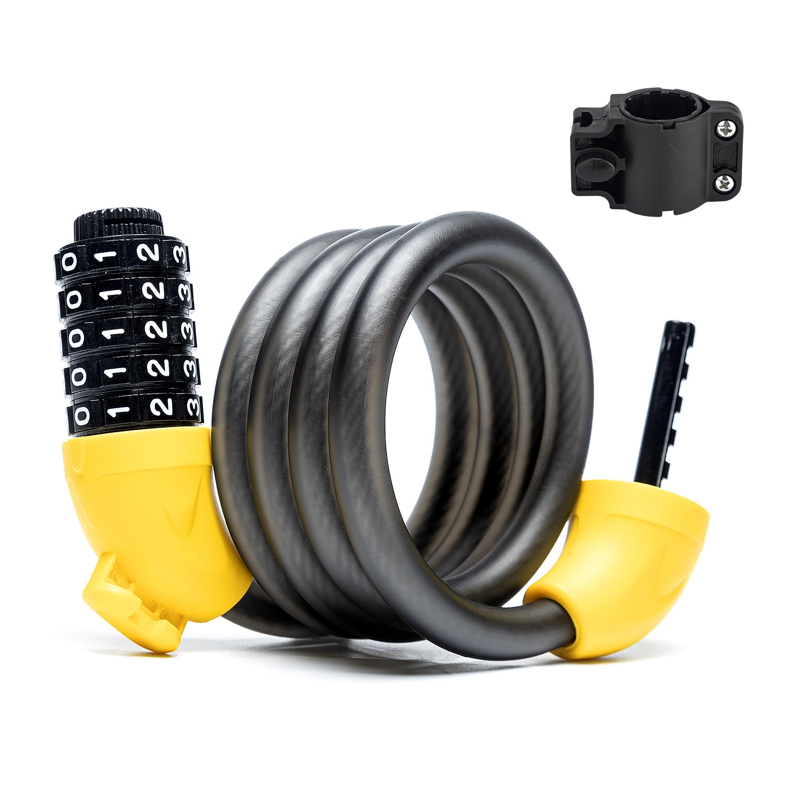 View 1 of [SOLD FOR PARTS] EROADE Bike Cable Lock with Mount, 5-Digit Combination, 4ft Steel Cable