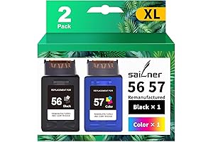 SAILNER Remanufactured Ink Cartridge Replacement for HP 56/57
