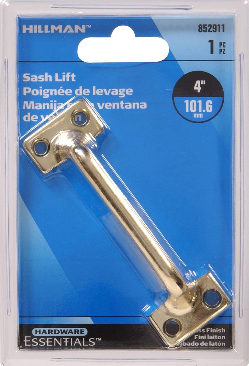 Hardware Essentials 852911 Sash Lift Handle 4" Brass