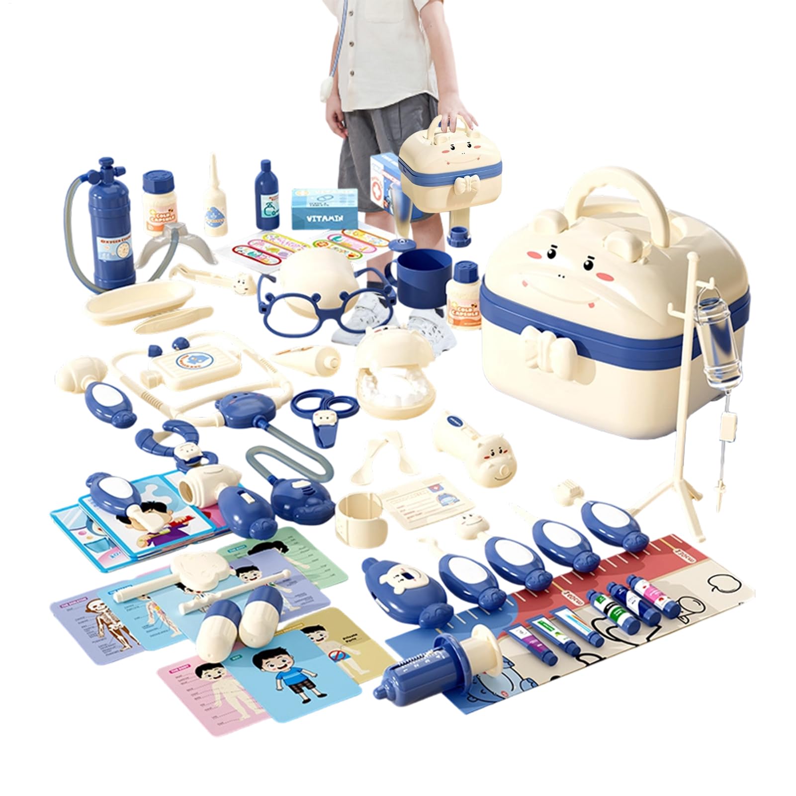 Set di imitazione medica | Valigetta medica per bambini con design | valigetta, set da dottore per bambini con effetti luminosi e sonori per simbolico - per ragazze