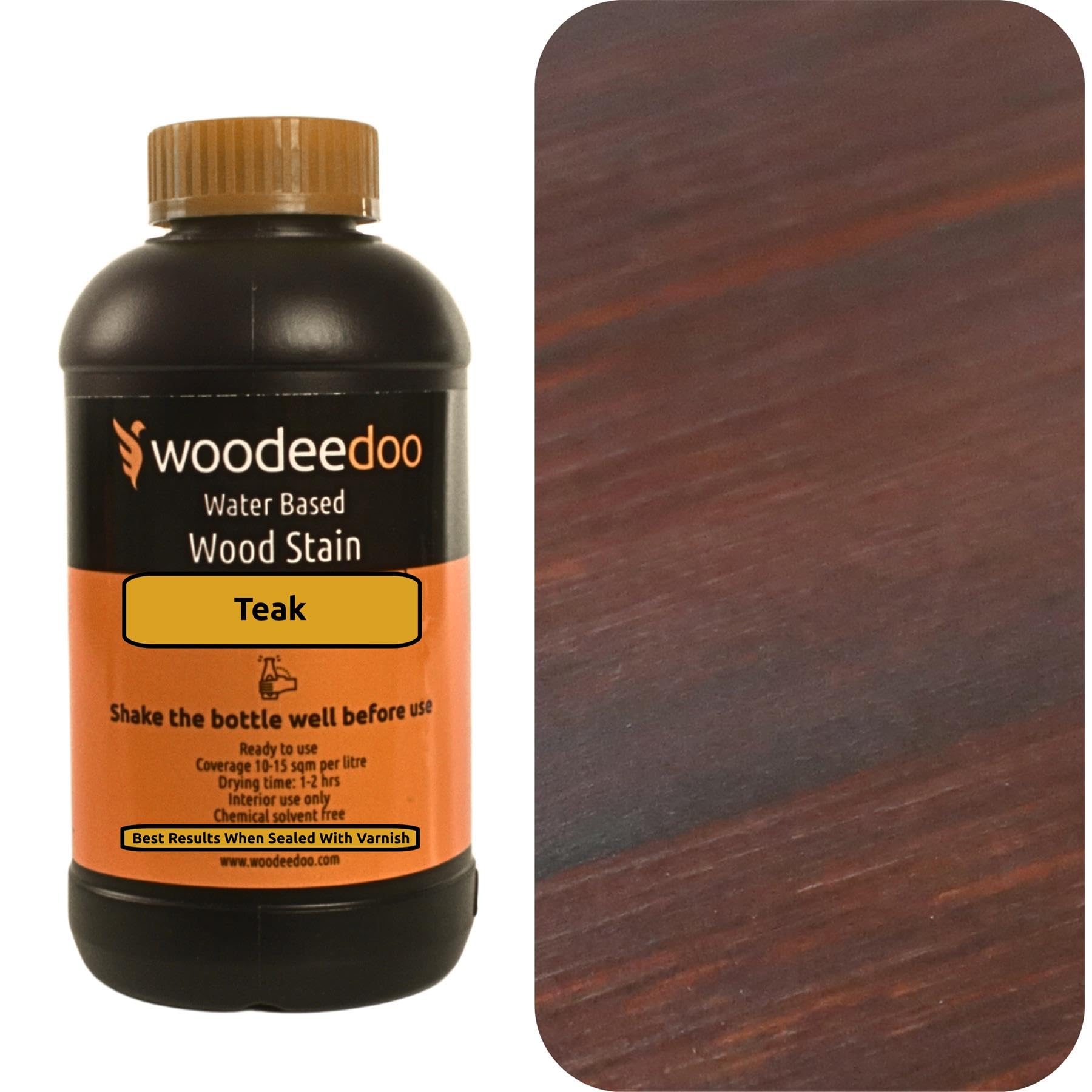 Woodeedoo Water-Based Wood Stain DyeTeak1LReady To Use Quick Dry from B&Q