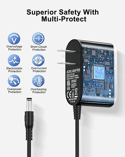 Miniatura 7 de Repuesto para cable de alimentación Bowflex Max Trainer, cable de alimentación de 9 V compatible con Bowflex Max Trainer M5 Cable de alimentación,